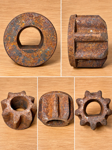 Zahnrad antik rostig alt - rostig,