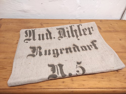 Alter mehlsack mit aufschrift - alter,