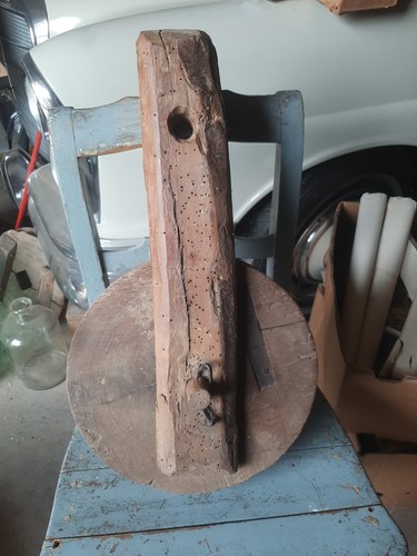 Antiker holz flaschenzug - antiker, holz-flaschenzug